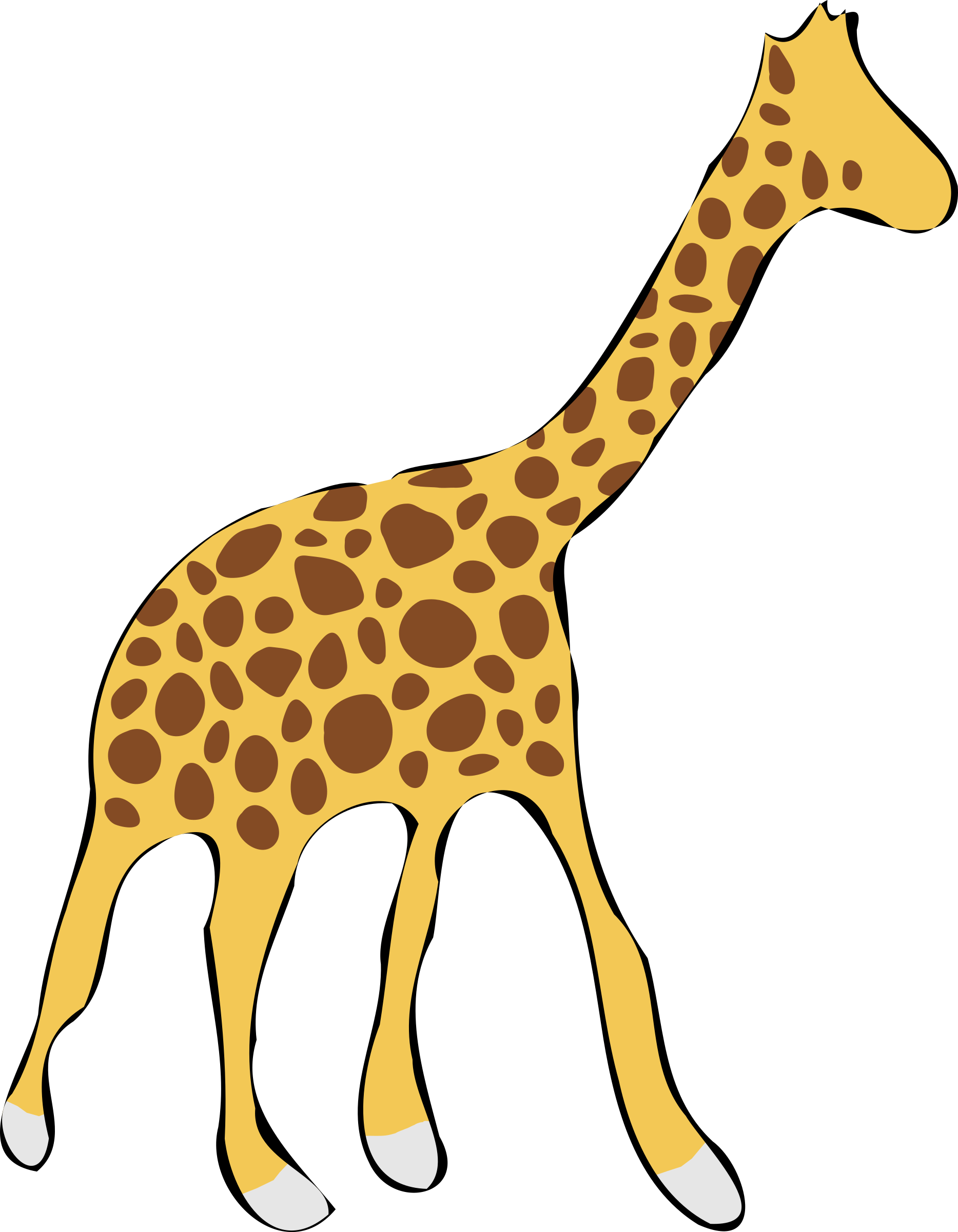 Cartoon Giraffe Walking