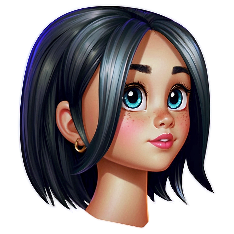 Cartoon Girl Hair Png Hhi