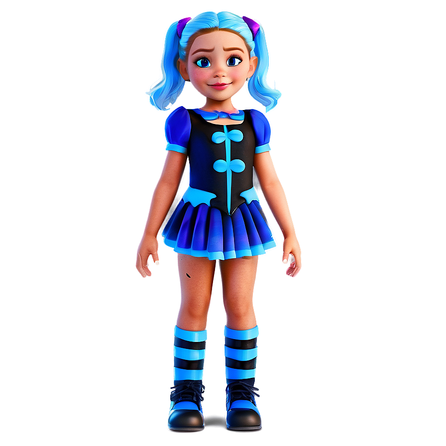 Cartoon Girl In A Halloween Costume Png 06132024