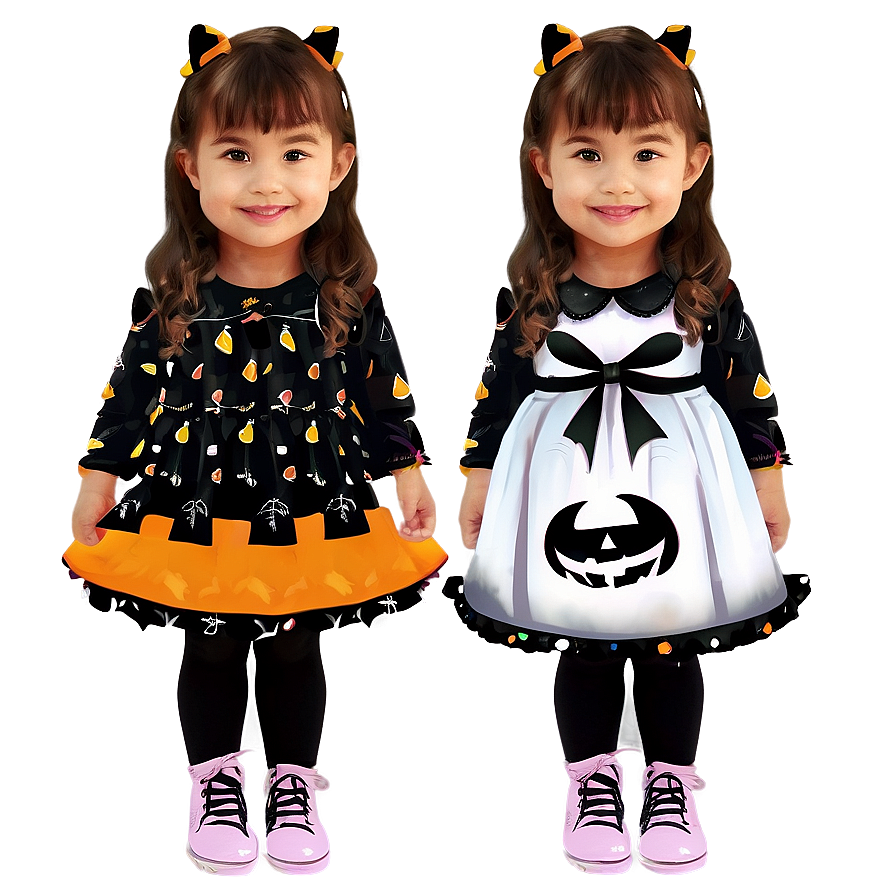 Cartoon Girl In A Halloween Costume Png 06132024