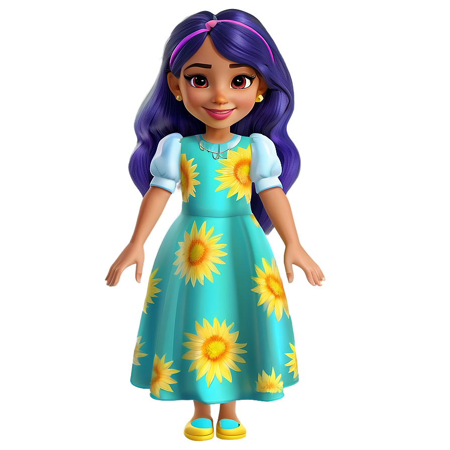 Cartoon Girl In Dress Png 62