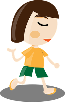 Cartoon Girl Walking