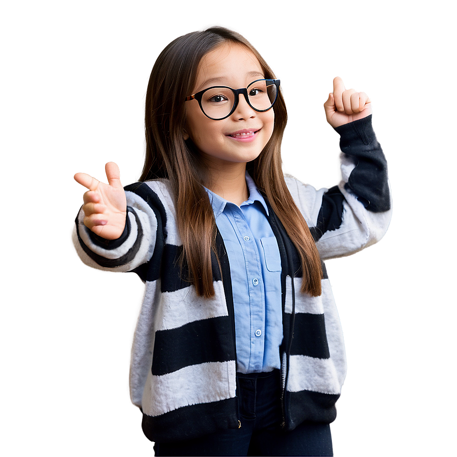 Cartoon Girl With Glasses Png 06132024