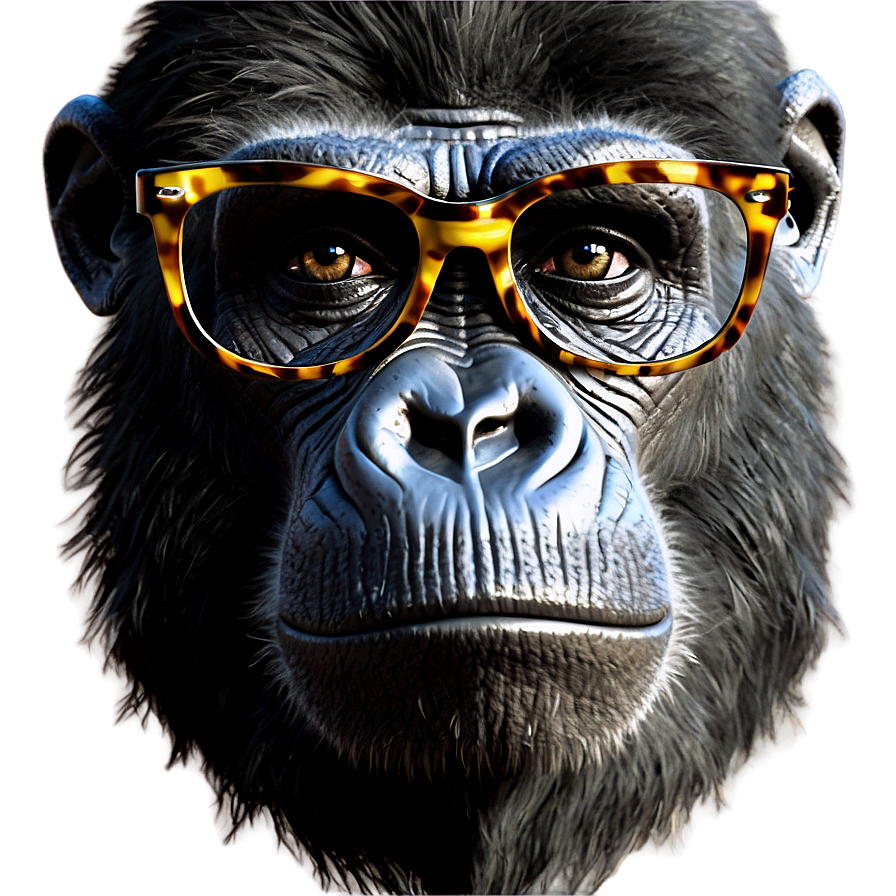 Cartoon Gorilla With Glasses Png 5