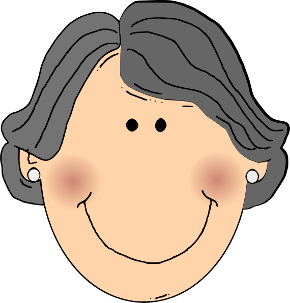 Cartoon Grandmother Face