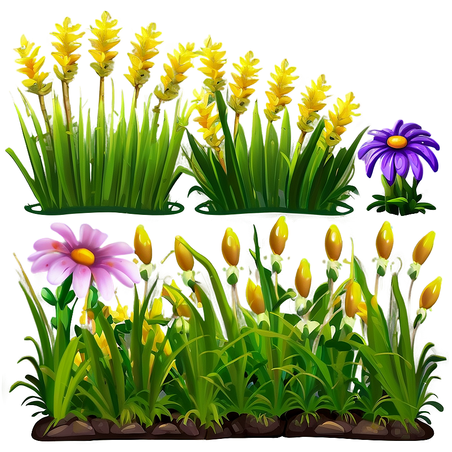 Cartoon Grass And Flowers Png 71