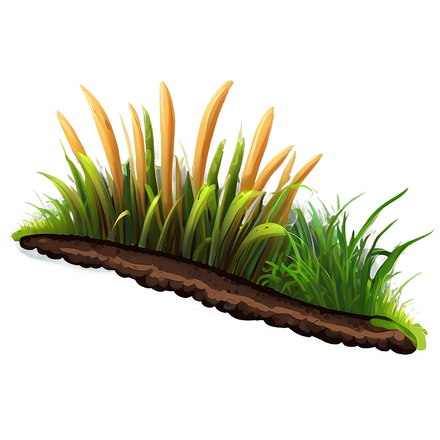 Cartoon Grass Under Foot Png 81