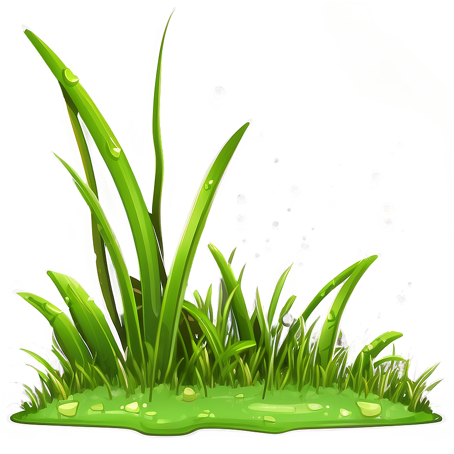 Cartoon Grass With Dew Png 87