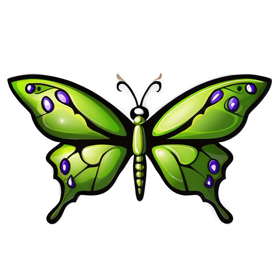 Cartoon Green Butterfly Png 86