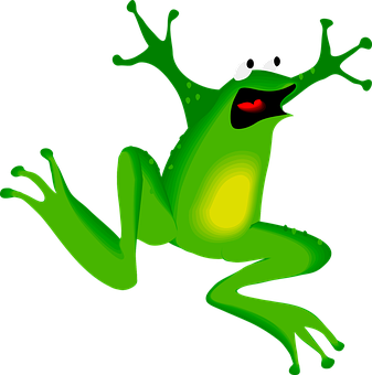 Cartoon Green Frog Illustration