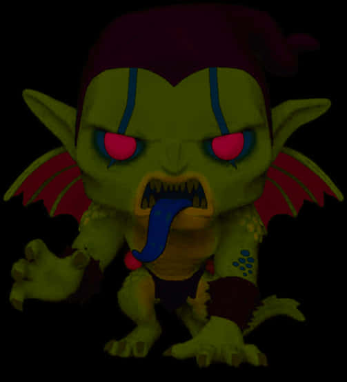 Cartoon Green Goblin Creature