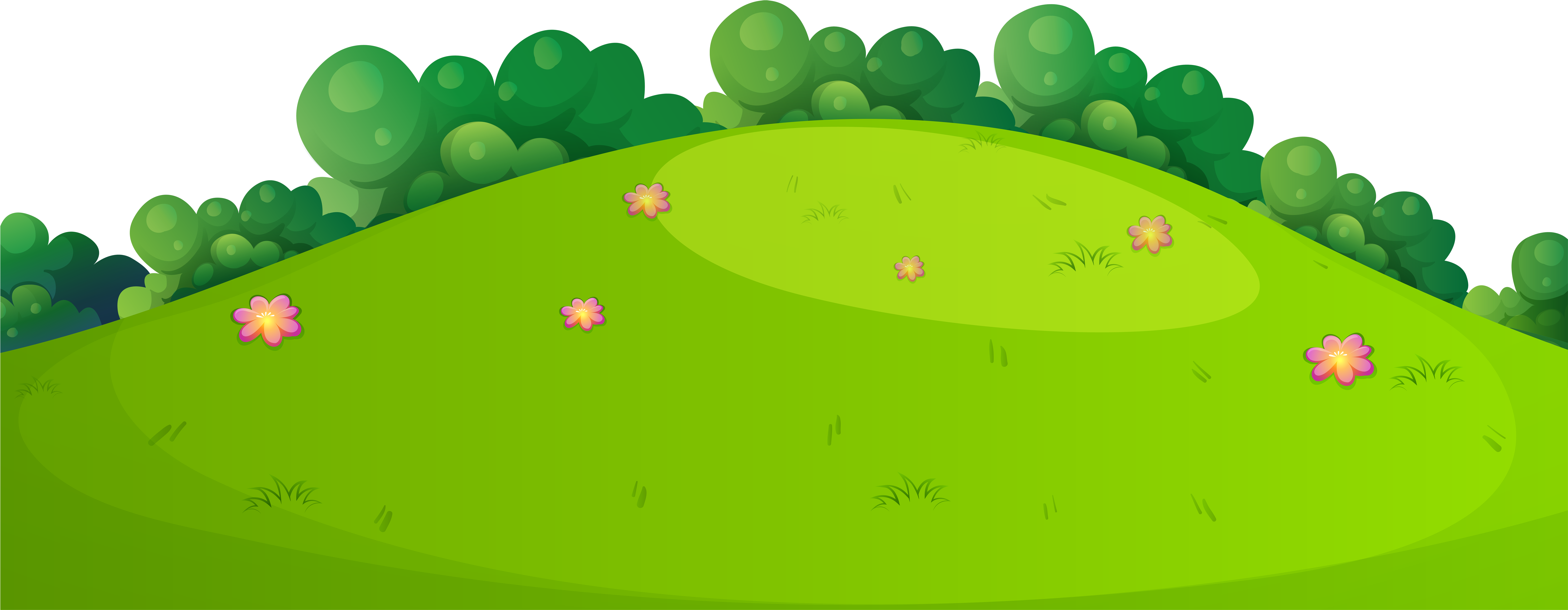 Cartoon Green Meadow Background