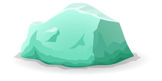 Cartoon Green Rock Vector