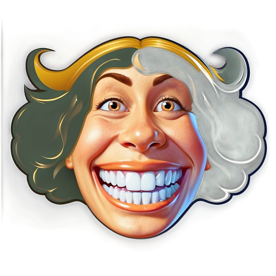 Cartoon Grin Expression Png 06242024