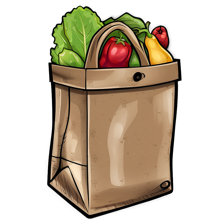 Cartoon Grocery Bag Png 97