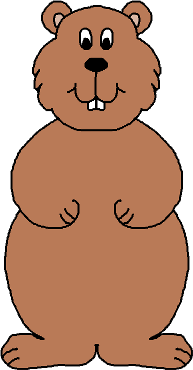 Cartoon Groundhog Standing