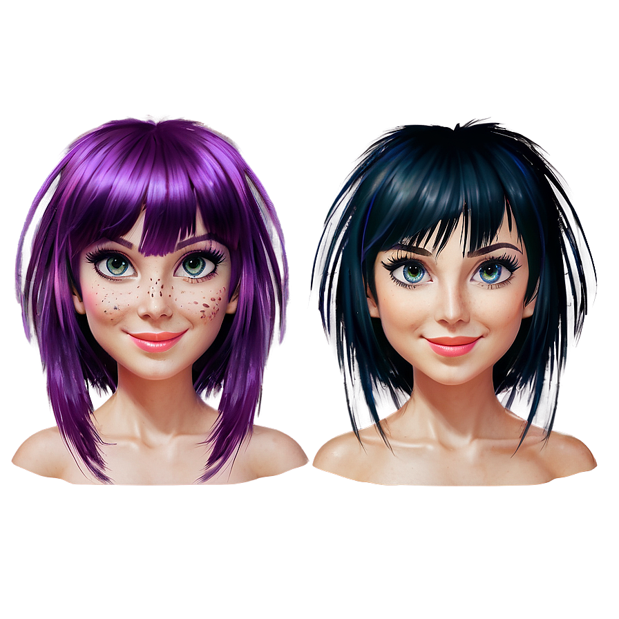 Cartoon Hair With Bangs Png Owi3