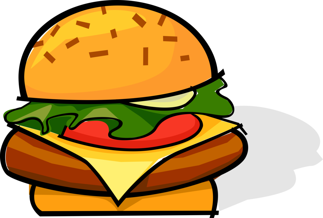 Cartoon Hamburger Illustration