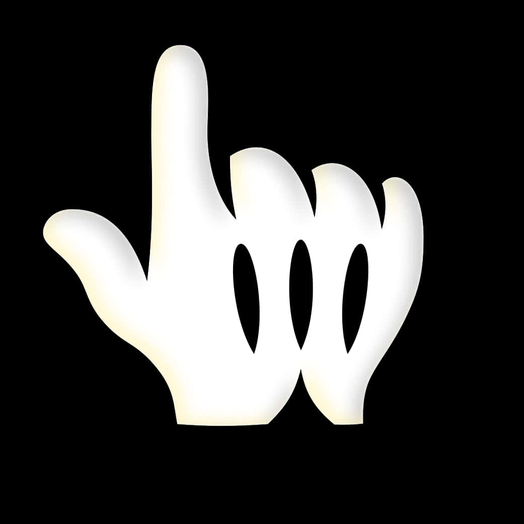 Cartoon Hand Cursor Graphic