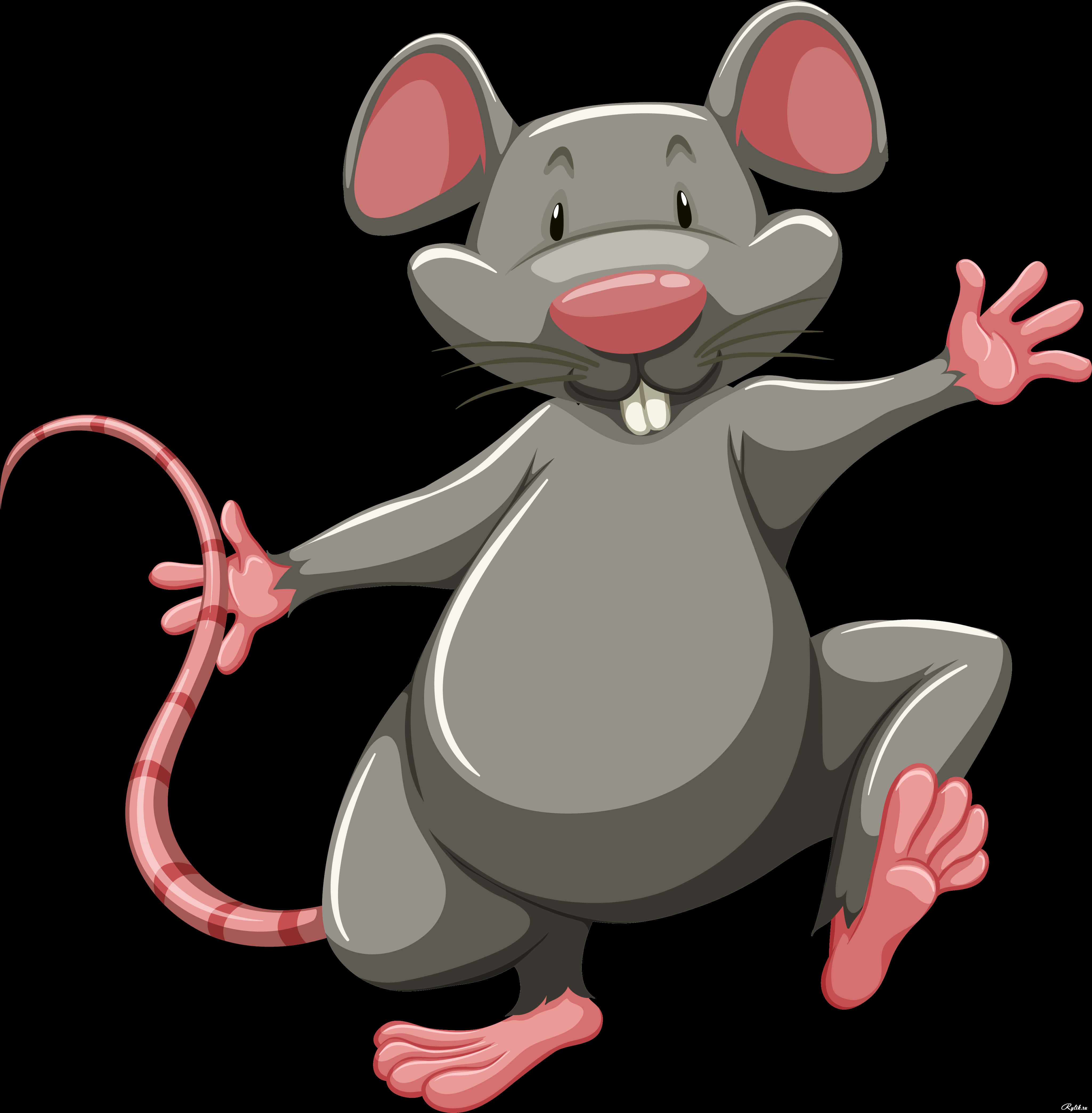 Cartoon Happy Rat