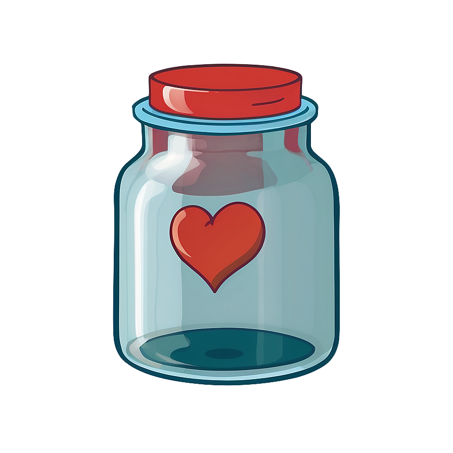 Cartoon Heart In A Jar Png 06132024