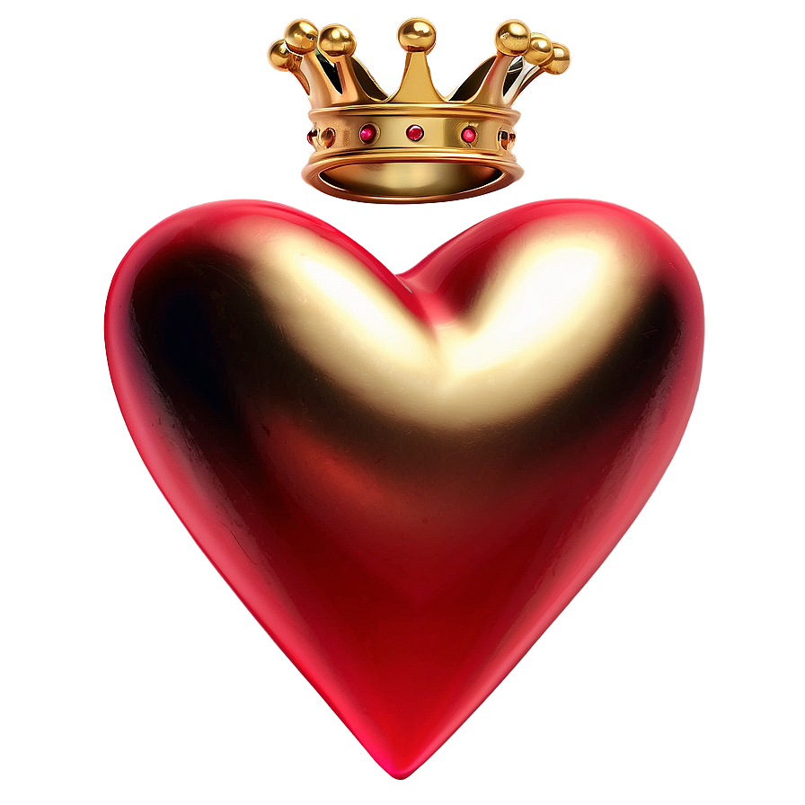 Cartoon Heart With Crown Png Mef