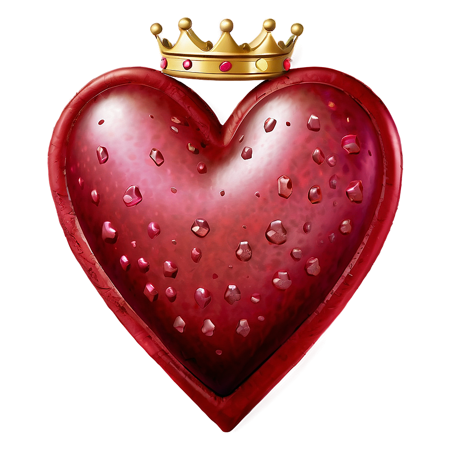 Cartoon Heart With Crown Png Mvt77