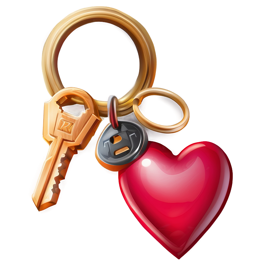 Cartoon Heart With Key Png Ifc29