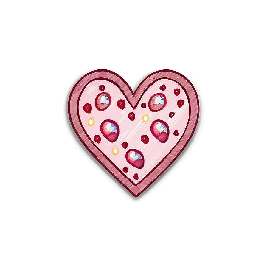 Cartoon Heart With Patches Png 26