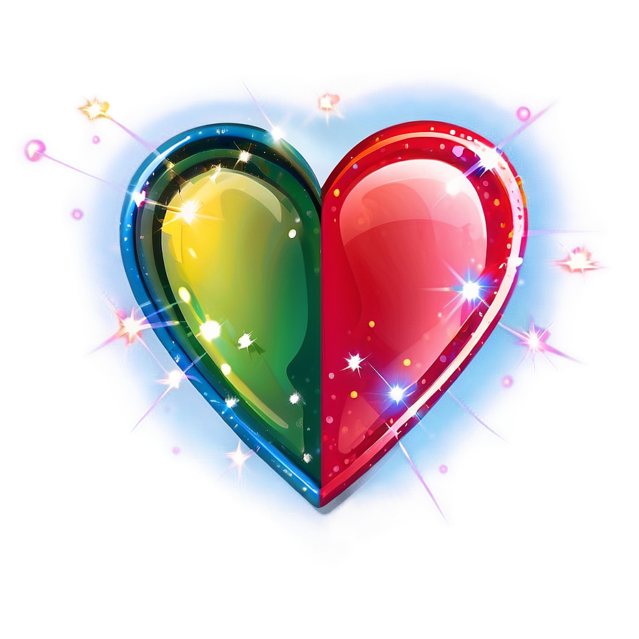 Cartoon Heart With Sparkles Png 58