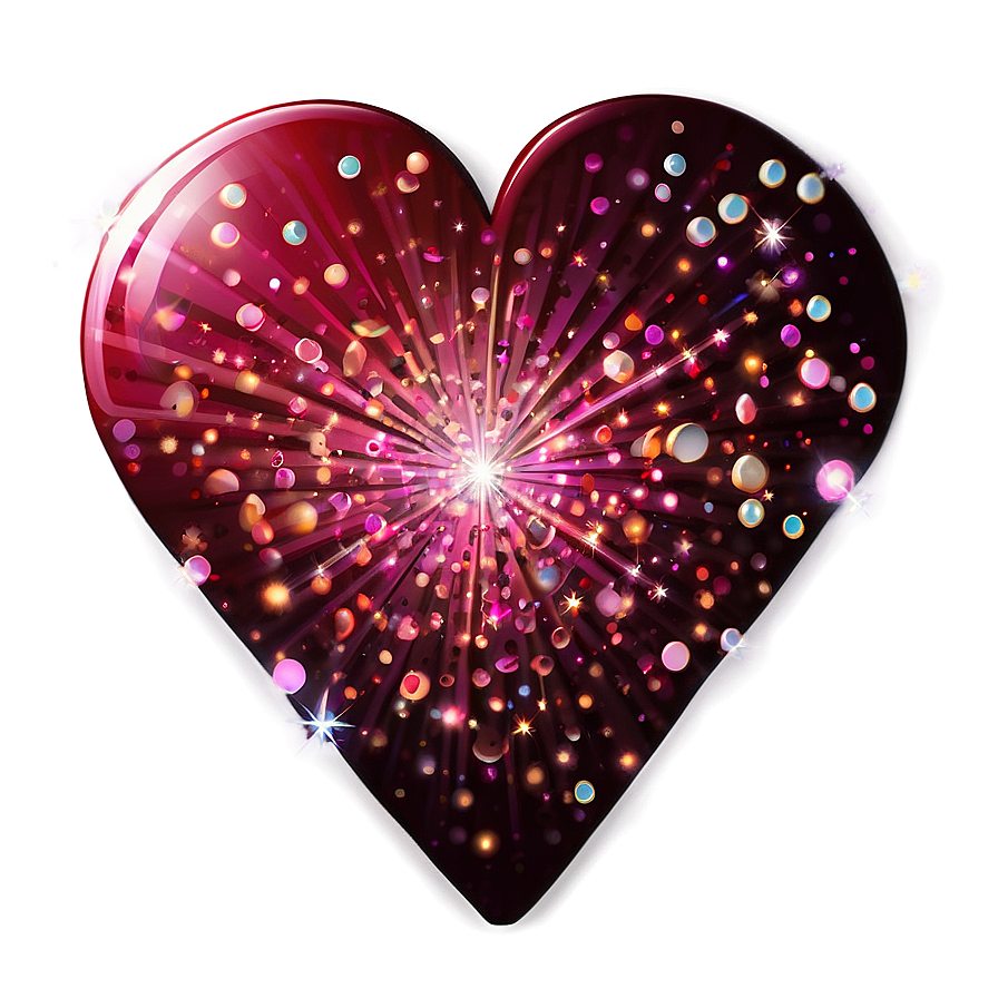 Cartoon Heart With Sparkles Png 97