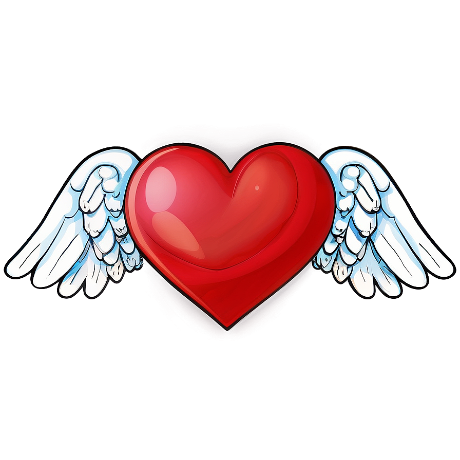 Cartoon Heart With Wings Png Ieq