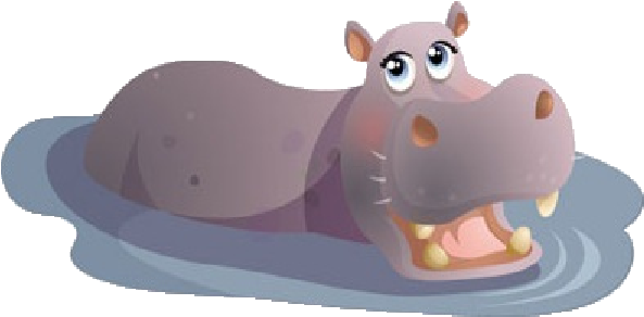 Cartoon Hippo In Water.png