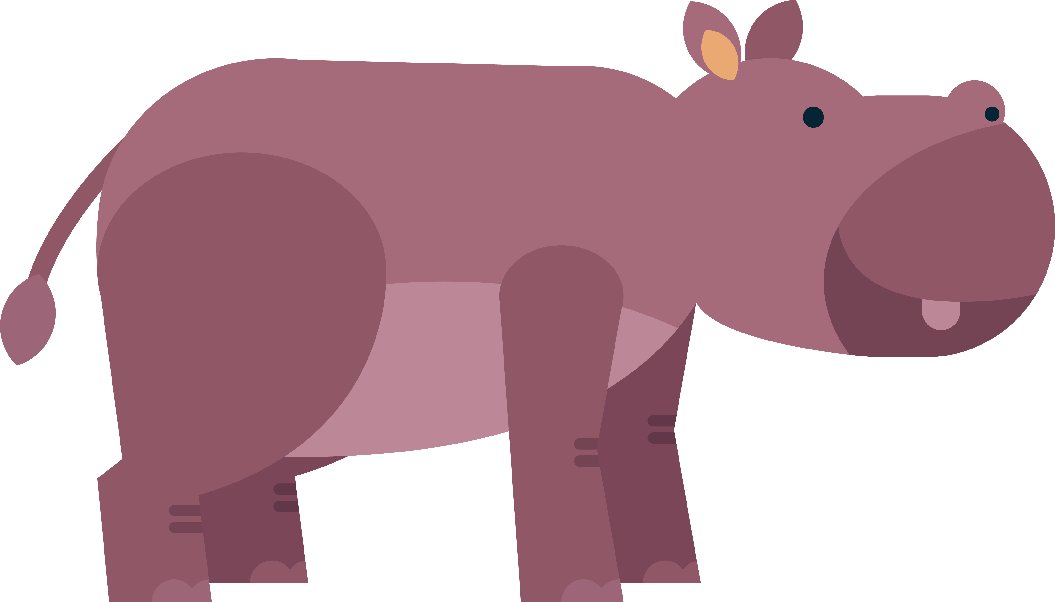 Cartoon Hippopotamus Standing