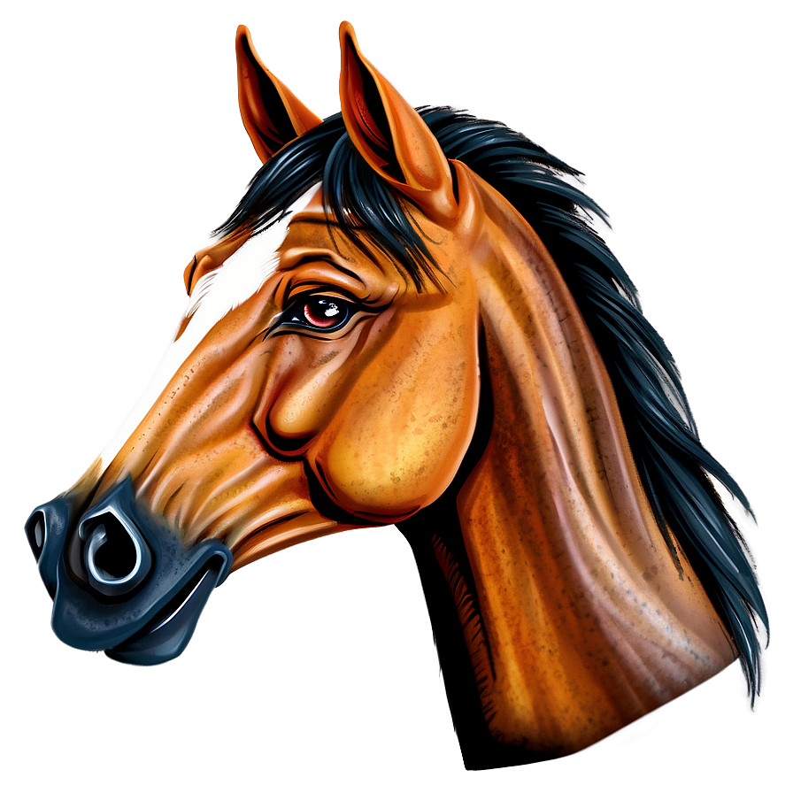 Cartoon Horse Head Clipart Png Gnx8