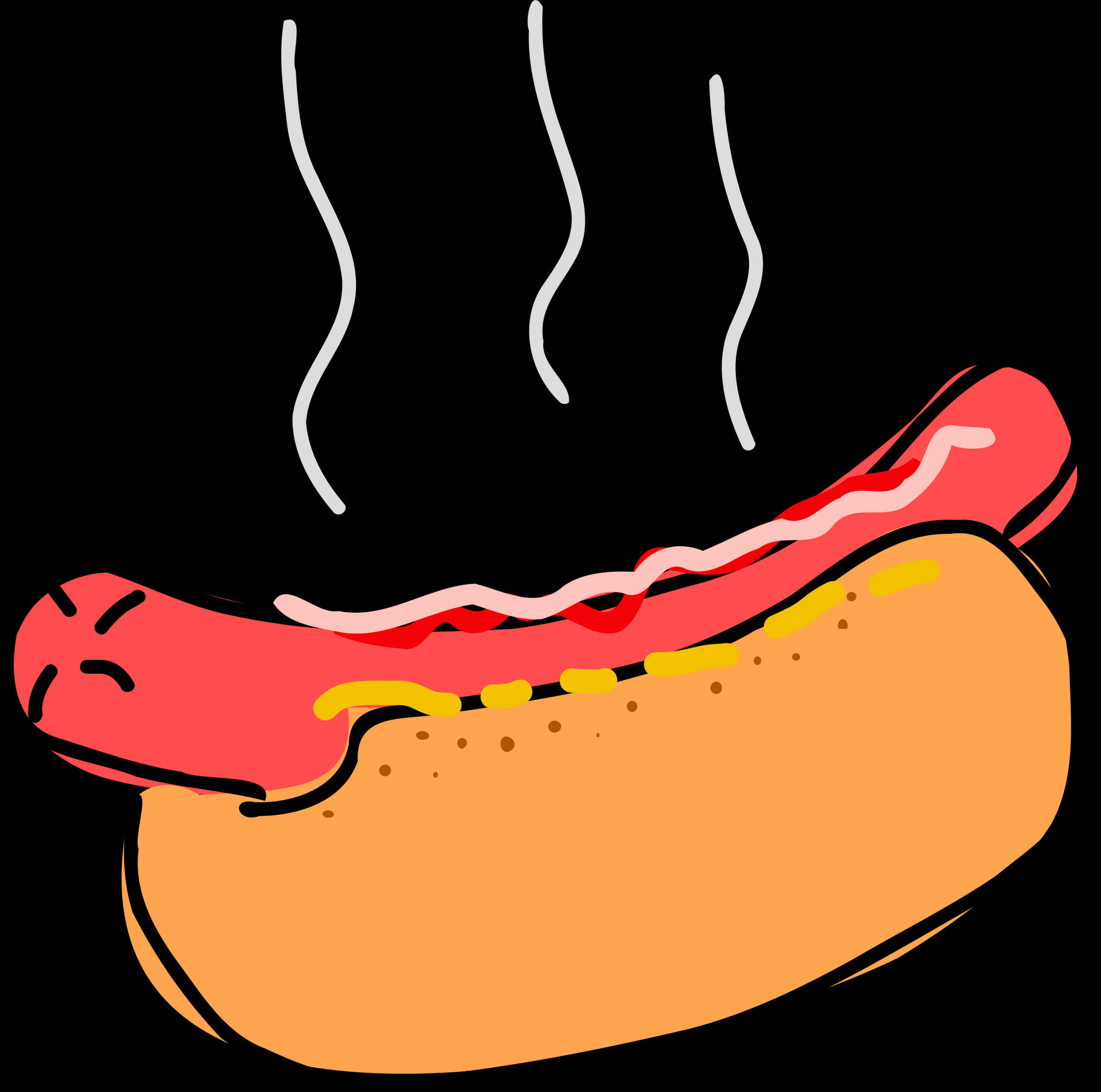 Cartoon Hot Dog Steamy