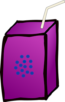 Cartoon Juice Box Graphic