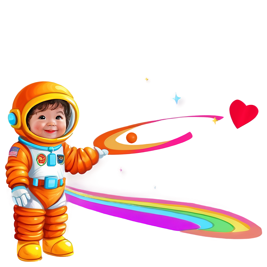 Cartoon Kid In Astronaut Suit Png 06132024