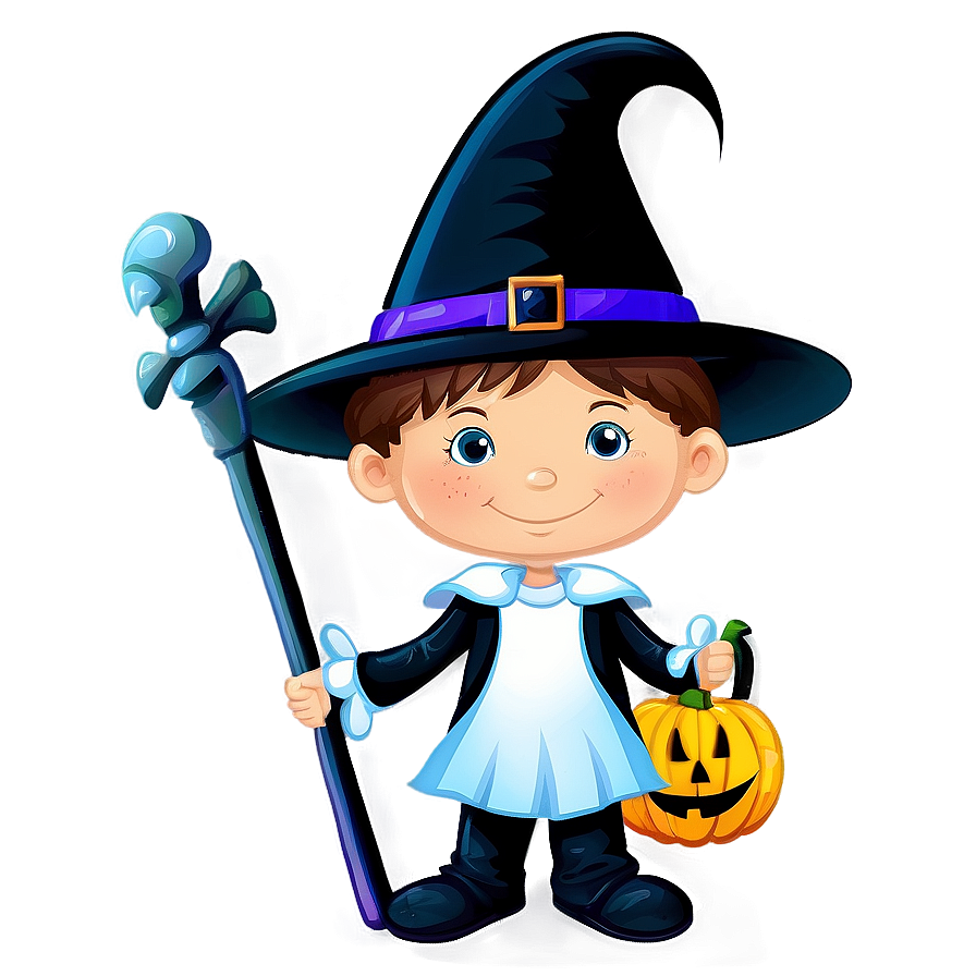 Cartoon Kid In Halloween Costume Png Bwy33