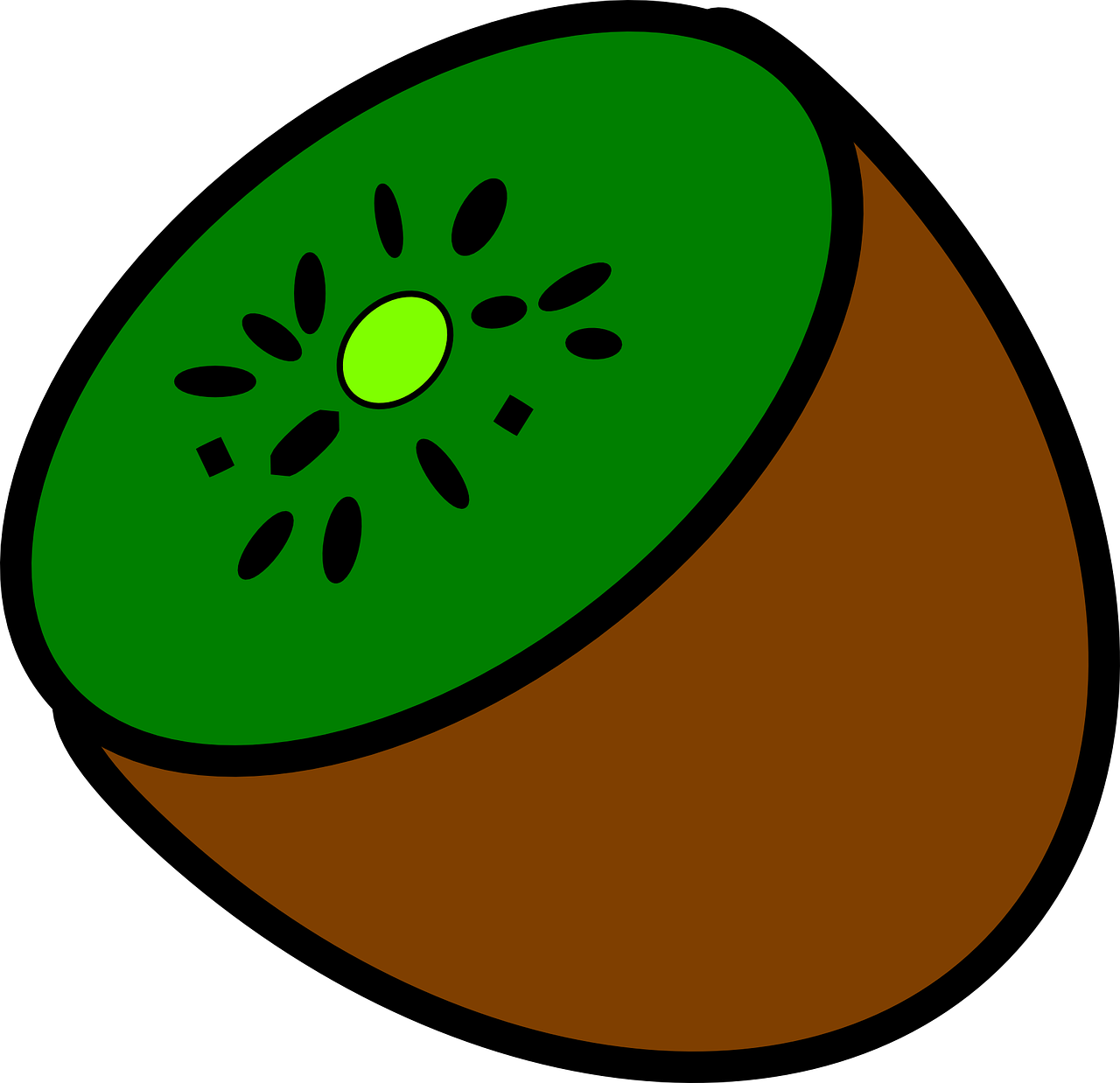 Cartoon Kiwi Fruit Slice