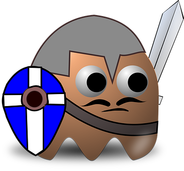 Cartoon Knight Emoji Graphic