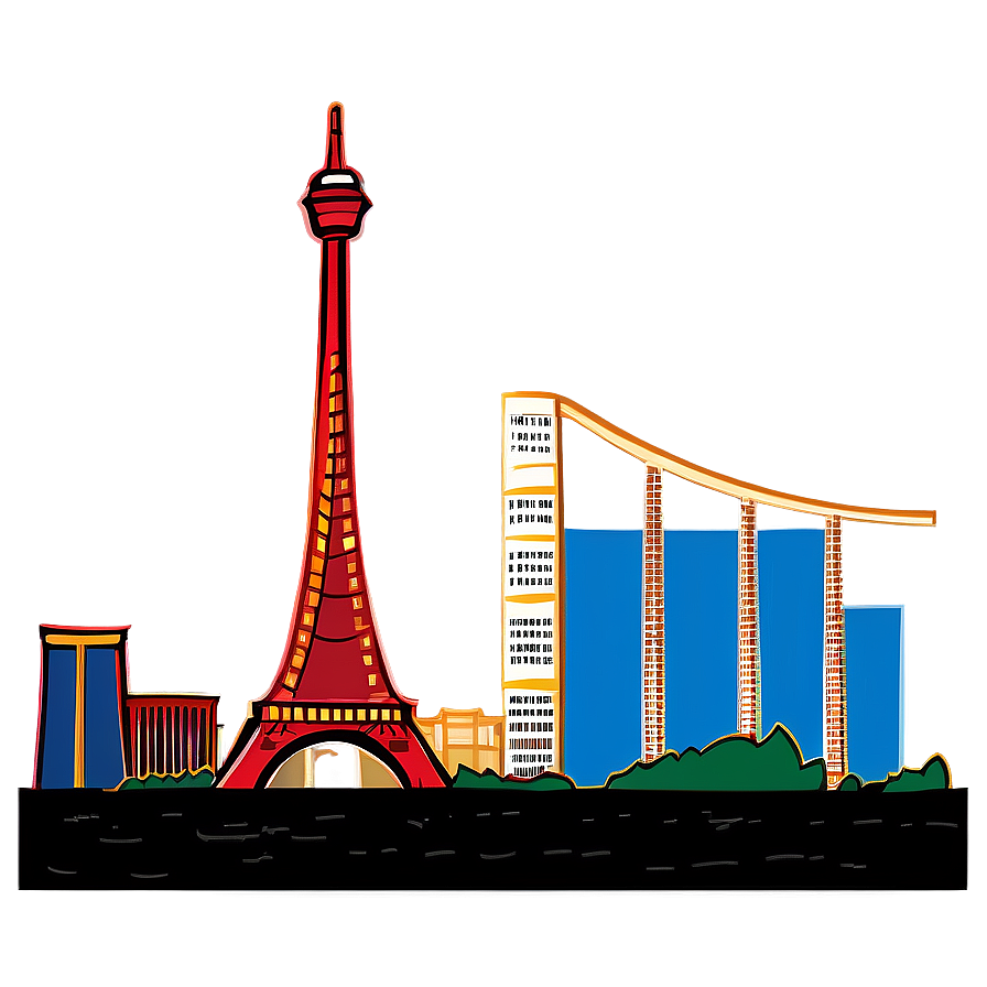 Cartoon Las Vegas Skyline Png 54