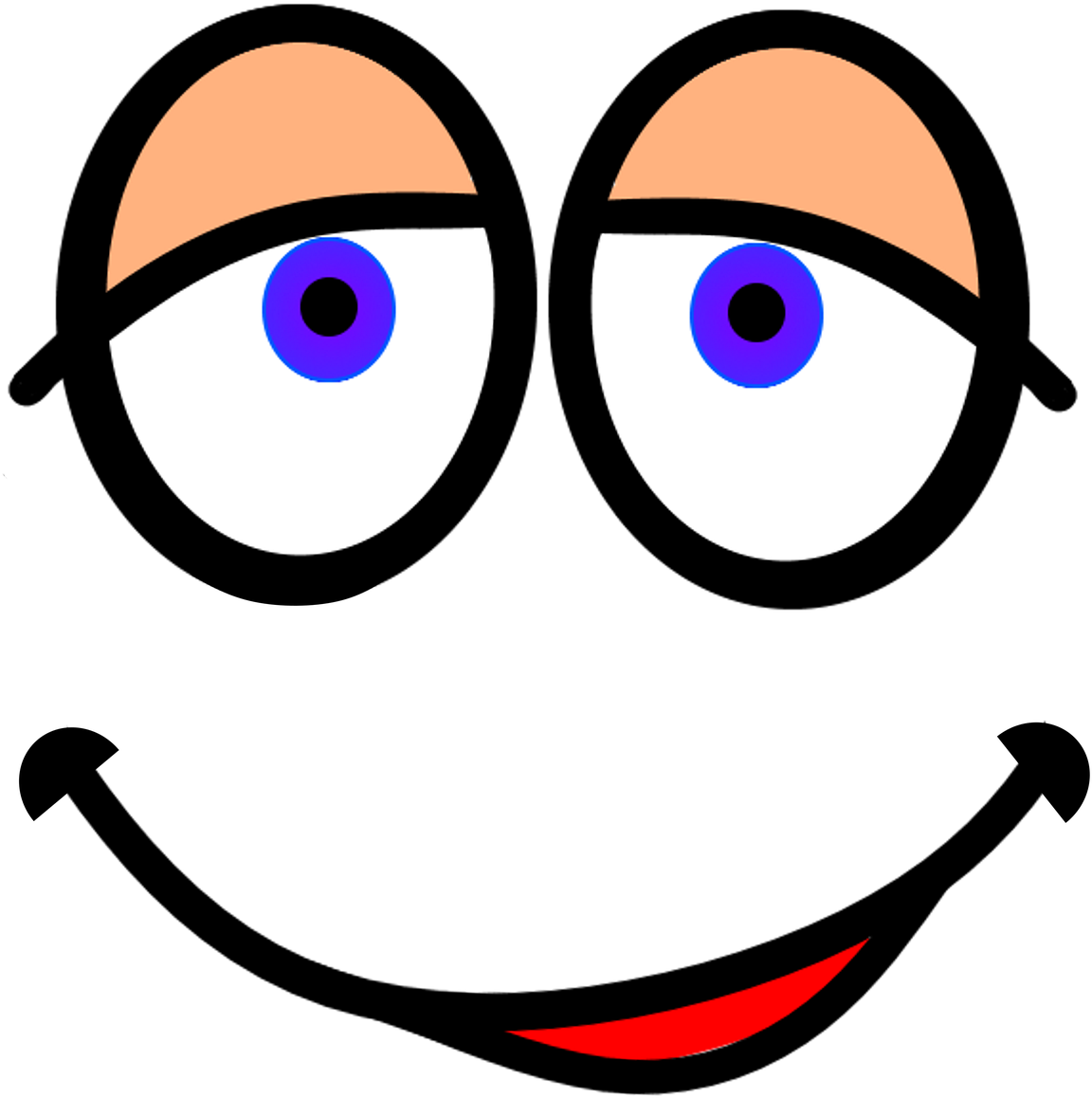 Cartoon Laughing Face Graphic