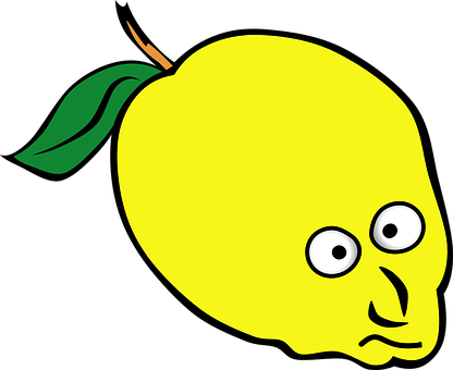 Cartoon Lemon With Face