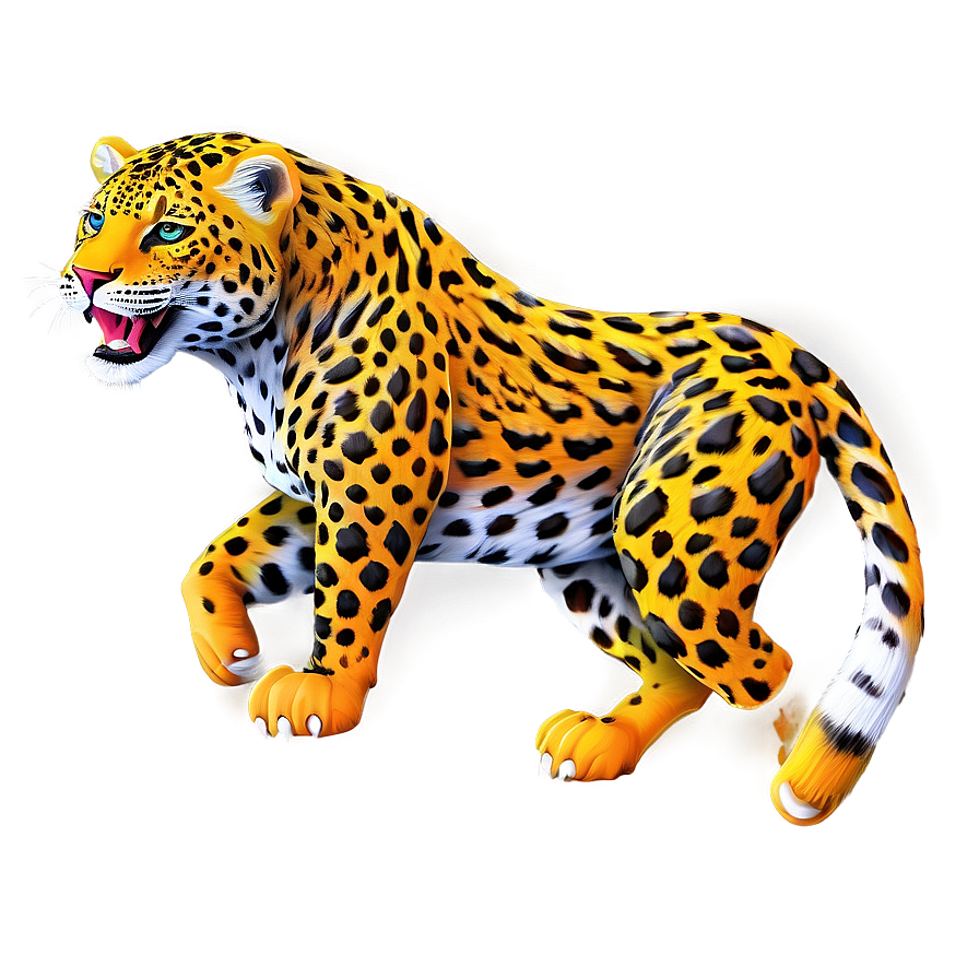 Cartoon Leopard Character Png 06112024