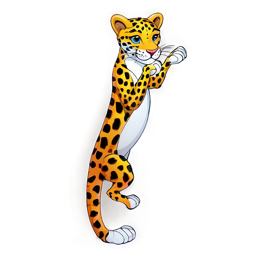 Cartoon Leopard Character Png Evd