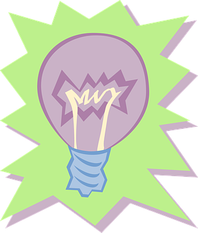 Cartoon Lightbulb Idea Concept