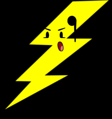 Cartoon Lightning Bolt Expression