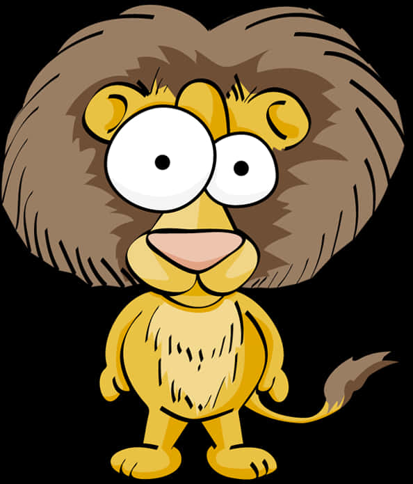 Cartoon Lion With Big Eyes