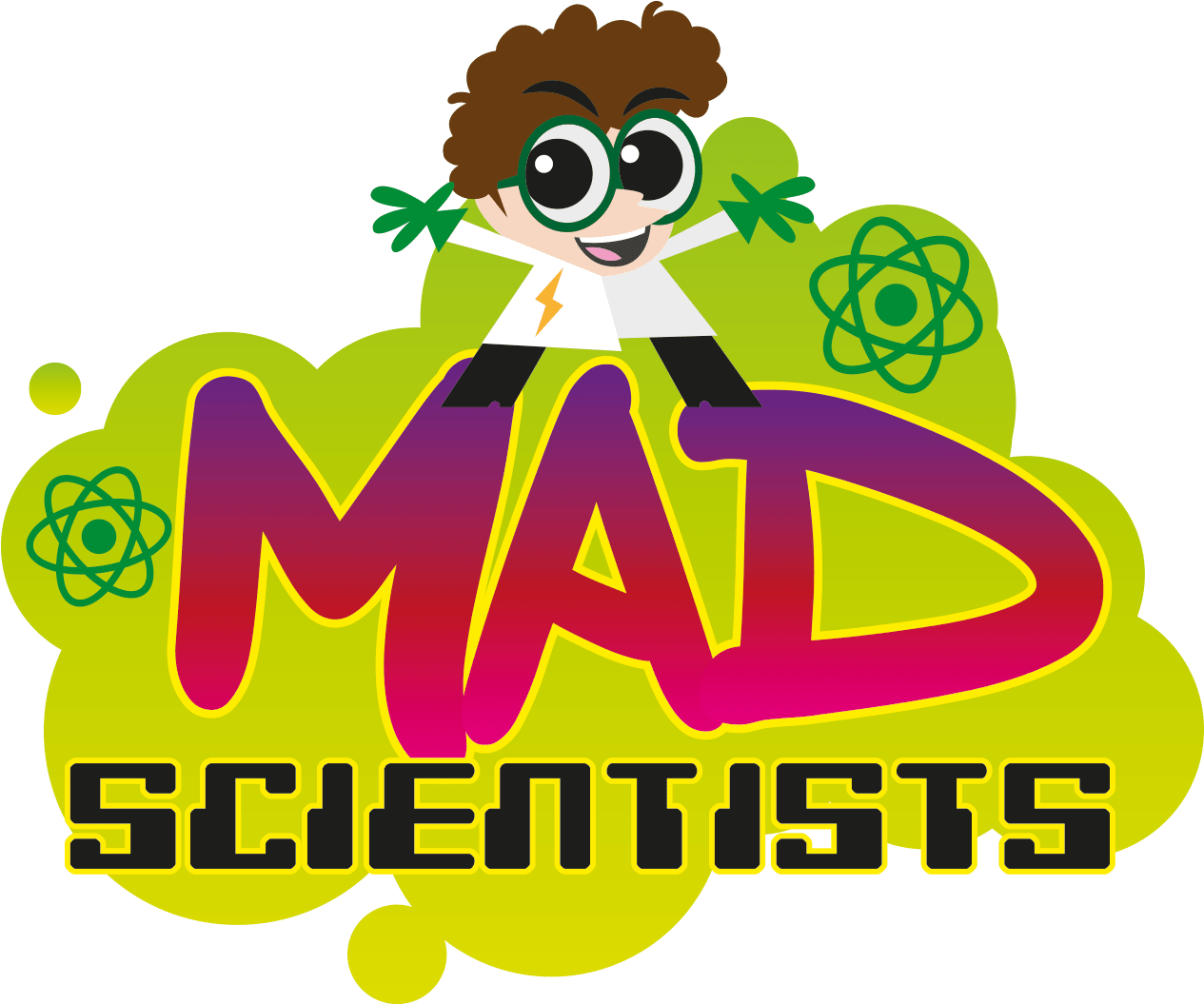 Cartoon Mad Scientists Logo